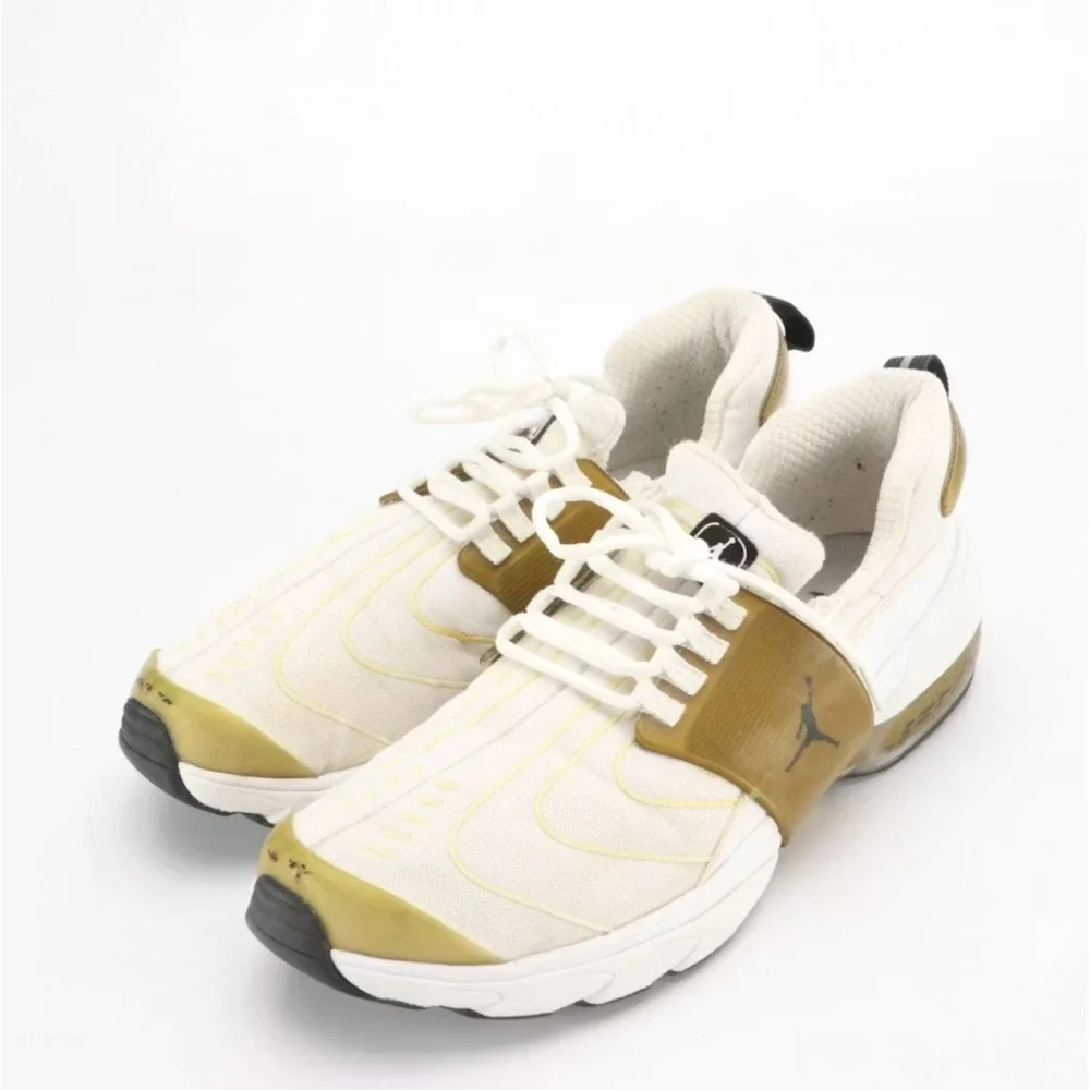 Nike Air Jordan Trunner Bubble+ 2001 White Metallic Gold Vintage Mens Trainers